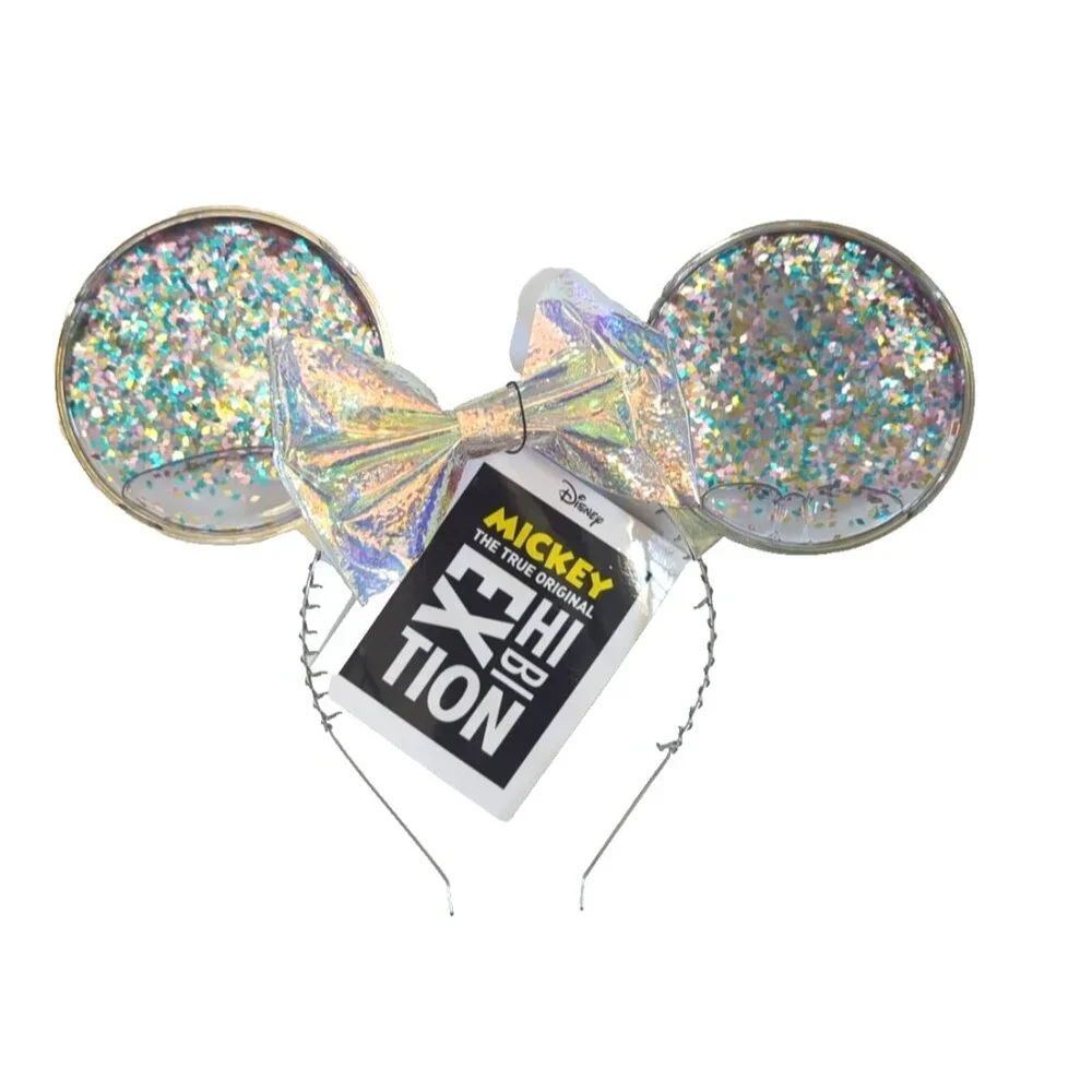 Disney Mickey The‎ True Original Exhibition Ears Glitter Clear New Headband